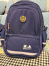 史努比（SNOOPY）小學(xué)生書(shū)包男孩學(xué)院風(fēng)護脊減負1-4-6高年級兒童初中生雙肩背包 藍 曬單實(shí)拍圖