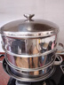 304不銹鋼蒸籠商用家用大容量蒸包子雙三多層大蒸鍋超特大號蒸鍋 一籠一蓋 38cm 曬單實(shí)拍圖