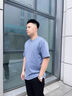 PRIDEME嬰肌親膚感 2026夏季薄款冰絲莫代爾純色t恤男短袖休閑百搭半袖男 X521-牛仔藍 XL 體重建議【130-145斤】 曬單實(shí)拍圖