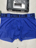 Calvin Klein內衣【風(fēng)暴引力帶】男美拉德提花ck細滑防夾臀四角褲平角內褲男 CEI-電光藍 M 曬單實(shí)拍圖