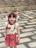 班喜迪女童夏裝套裝2026新款洋氣兒童短袖短褲兩件套寶寶衣服夏季小童裝 紅格子 100 曬單實(shí)拍圖