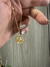 周六福明月花意999黃金項鏈女吊墜計價(jià)A0613919 約4.27g38婦女節禮物 曬單實(shí)拍圖