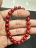 普陀山【全透光】高含量天然晶體朱砂手串本命年手鏈男女款情侶節日禮物 曬單實(shí)拍圖