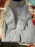 千仞崗（CHERICOM）新款中老年毛領(lǐng)寬松純色中長(cháng)款連帽女式羽絨服Y239180Y 迷霧藍88610 3XL (185) 曬單實(shí)拍圖