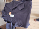 京東京造長(cháng)袖t恤男打底衫搖粒絨秋冬加絨保暖衛衣內搭衣服男裝半拉鏈 灰XL 曬單實(shí)拍圖