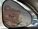 JCZS卡通汽車(chē)遮陽(yáng)擋車(chē)窗靜電膜吸附遮陽(yáng)板防曬隔熱車(chē)載隱私簾太陽(yáng)擋光 郁金香小熊靜電遮陽(yáng)擋副駕 曬單實(shí)拍圖