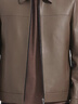 利郎青年商務(wù)男裝【商場(chǎng)同款】真皮皮衣男頭層綿羊皮光皮休閑翻領(lǐng)外套 咖啡色（2S） 3XL (185) 曬單實(shí)拍圖