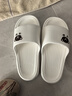 稻草人拖鞋男女居家用秋冬洗澡厚底浴室內外穿情侶防滑靜音涼拖 白38-39 曬單實(shí)拍圖