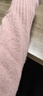 MUSLEY QUEEN新款100%全羊毛女無(wú)縫針織衫毛衣百搭套頭打底衫 半高領(lǐng)-藕粉 L 曬單實(shí)拍圖