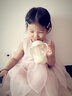 班喜迪女童連衣裙夏裝新款洋氣兒童公主裙周歲禮服背心裙子夏季寶寶紗裙 粉色 110 曬單實(shí)拍圖