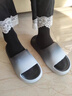 紅豆eva防臭拖鞋男士2026新款夏季居家室內浴室厚底防滑涼拖鞋女外穿 黑灰 42-43 標準碼 曬單實(shí)拍圖