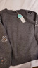 茵曼（INMAN）茵曼高級重工刺繡花朵圓領(lǐng)毛衣2026春女裝新款套頭針織 灰色 L 曬單實(shí)拍圖