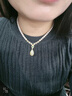 炙真銀樓和田玉牡丹吊墜珍珠項鏈女士生日禮物送媽媽老婆母親銀水滴墜 和田玉牡丹珍珠項鏈 曬單實(shí)拍圖