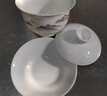 韻化羊脂玉瓷陶瓷蓋碗單個(gè)懸停敬茶杯青花功夫茶具蓋子懸浮泡茶碗試用 羊脂玉-水墨江山-懸停三才蓋碗 曬單實(shí)拍圖