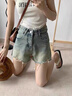 禾戀淑牛仔短褲女夏季外穿女士2026新款美式超短褲寬松熱褲女裝闊腿高腰 破洞牛仔短褲【淺藍色】 M 【建議 95-105斤】 曬單實(shí)拍圖