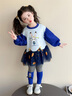 迪士咪魯（DISHIMILU）女童寶寶套裝春裝拼接2026新款春秋1-8歲兒童裝女孩春季小孩衣服 XT529(上衣+打底褲）-藍色 110 碼/身高100-110cm（3-4歲） 曬單實(shí)拍圖