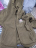 大嘴猴（paul frank）外套男士春秋季潮流雙面絨連帽夾克男搖粒絨保暖男裝 卡其色 XL 曬單實(shí)拍圖