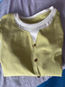 熙世界（sllsky）絲光棉假兩件長(cháng)袖T恤2026春季撞色圓領(lǐng)拼接收腰顯瘦上衣 淺綠色 XL 曬單實(shí)拍圖