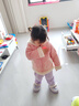 ASK JUNIOR女童外套秋冬保暖小童毛毛外套超柔復合連帽上衣 粉色 110  曬單實(shí)拍圖