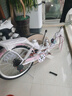 永久母子親子自行車(chē)成人通勤車(chē)帶寶寶城市復古雙人帶孩子輕便單車(chē)女士 旗艦版變速-白粉色 24寸（適合身高160-175cm） 曬單實(shí)拍圖