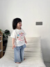 班喜迪女童短袖t恤夏季2026新款公主女寶寶洋氣衣服夏裝兒童上衣打底衫 白色 90 曬單實(shí)拍圖