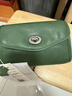 裘真信封包女鏈條斜挎單肩包休閑復古小包植鞣頭層牛皮包包 綠色-小號 曬單實(shí)拍圖