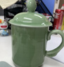 龍泉青瓷茶杯辦公杯陶瓷茶具家用喝茶杯純手工泡茶杯帶柄杯子普洱茶杯水杯 弟窯大跳叨粉青-禮盒裝 曬單實(shí)拍圖