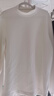 布先生小高領(lǐng)加厚保暖長(cháng)袖打底T恤男秋冬打底衫 象牙白 XL/180  曬單實(shí)拍圖
