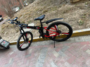 Jeep吉普自行車(chē)折疊山地車(chē)27速雙減震碟剎越野變速單車(chē)戰神黑紅三刀輪 曬單實(shí)拍圖