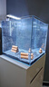 YEE魚(yú)缸超白玻璃裸缸客廳小型桌面水草造景觀(guān)賞魚(yú)烏龜缸3040生態(tài)方缸 40cm方缸【帶黑背景紙】 曬單實(shí)拍圖