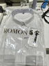羅蒙（ROMON）條紋休閑襯衫男長(cháng)袖春夏季免燙純棉襯衣中青年潮流修身白襯衫男士 TW03白色 【高品質(zhì)】 薄款 2XL 參考138-150斤左右 曬單實(shí)拍圖