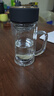 希樂(lè )希樂(lè )雙層玻璃杯泡茶杯水杯男士大容量家用耐高溫辦公杯子帶把手 騎士黑 400ml 曬單實(shí)拍圖