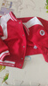 巴拉巴拉兒童套裝男童棒球服兩件套2025新春裝刺繡拜年服加絨208125104103 曬單實(shí)拍圖