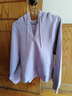 全棉時(shí)代（PurCotton）秋冬女士空氣層連帽外套 淡灰紫 L (165) 曬單實(shí)拍圖