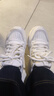 回力春季新款板鞋女潮流百搭厚底小白鞋J576Z 米/白 36 曬單實(shí)拍圖