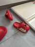 chedoir原創(chuàng  )蘋(píng)果兒童洞洞鞋夏季外穿女童男寶eva防滑舒適親子包頭拖鞋 紅蘋(píng)果 17 cm內長(cháng)【適合腳長(cháng)約16.5-17】 曬單實(shí)拍圖
