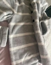 芬騰睡衣女防靜電雙面絨新款厚實(shí)保暖睡衣女士條紋寬松家居服 曬單實(shí)拍圖