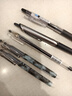 百樂(lè )（PILOT）P500/V5/果汁筆/G1針管中性筆0.5按動(dòng)簽字筆學(xué)生考試水筆文具套裝 黑色5支裝 曬單實(shí)拍圖