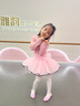 s.lemon舞蹈服女童芭蕾舞裙兒童吊帶紗裙舞蹈練功服夏連體服公主裙演出服 櫻花粉 140 （建議身高120-130cm） 曬單實(shí)拍圖