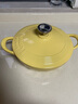 北鼎（Buydeem）【京東限定】琺瑯鍋鑄鐵鍋燜燒燉鍋電磁爐燃氣灶黑琺瑯24cm小鵝黃 曬單實(shí)拍圖