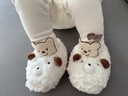 9i9嬰兒棉鞋腳包腳套寶寶學(xué)步鞋地板襪子A240暖白0-1歲 曬單實(shí)拍圖