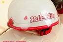 雅迪YadeaX三麗鷗HelloKitty正版聯(lián)名四季騎行頭盔冬盔夏盔四季可用 白色X紅色 曬單實(shí)拍圖