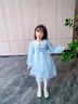 G.duck小黃鴨愛(ài)莎公主裙女童連衣裙秋裝2025新款兒童艾莎裙子小女孩紗裙 藍色 100 建議2~3歲【 90-100cm】cm 曬單實(shí)拍圖