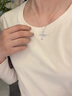 APM Monaco【38女神節禮物】銀白色十字架可調節項鏈女士男士女毛衣鏈 曬單實(shí)拍圖