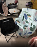 black dog黑狗戶(hù)外折疊椅月亮椅露營(yíng)便攜靠背釣魚(yú)椅承重240斤 夜幕黑2把裝 曬單實(shí)拍圖