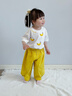 幼歌（YOUGE）兒童柔軟全棉透氣寬松清涼七分褲寶寶夏季舒適休閑褲潮 芒果黃 （73-80兩用襠） 90 cm 曬單實(shí)拍圖