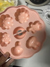 DEATKN德國蒸糕模具寶寶輔食工具嬰兒食品級硅膠高溫烘焙磨具可蒸煮冷凍 倚夢(mèng)粉動(dòng)物花朵模 曬單實(shí)拍圖