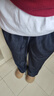 德瑪納【0壓感日?！看杭緲O簡(jiǎn)通勤松緊腰長(cháng)褲闊腿小個(gè)子寬松女式休閑褲 曬單實(shí)拍圖