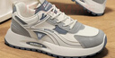 回力男鞋春季軟底運動(dòng)鞋厚底休閑鞋跑步鞋子男 米灰藍 40 曬單實(shí)拍圖
