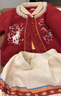 巴拉巴拉童裝女童漢服套裝秋冬新年季寶寶保暖紅色拜年服 曬單實(shí)拍圖